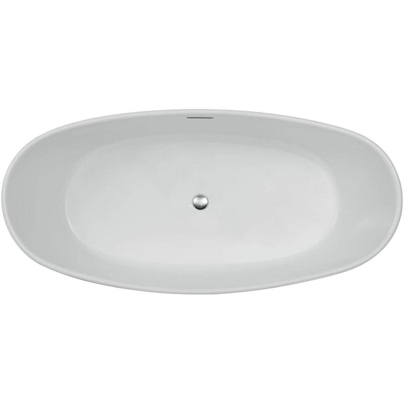 DKB Zarya UB118-7034 Freestanding Acrylic Bathtub 70" x 34" Inches