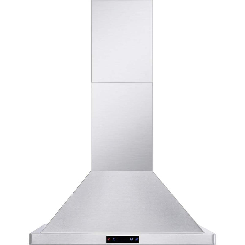 DKB 30" Inch Range Hood Wall Mounted Brushed Stainless Steel Kitchen Vent With 600 CFM