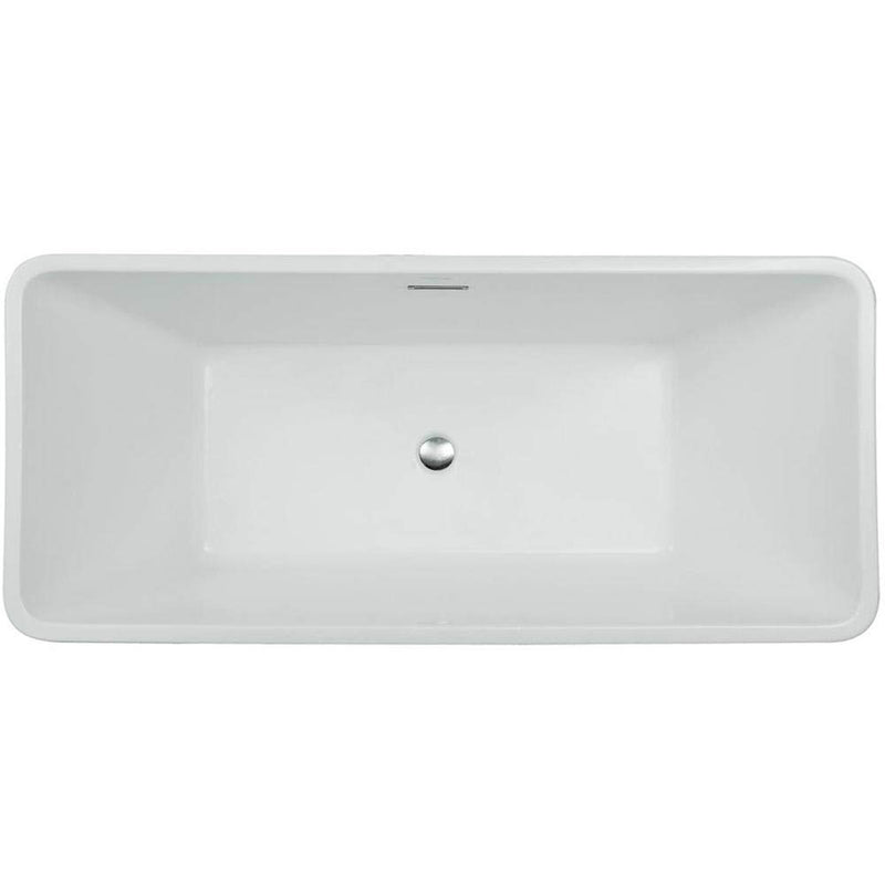 DKB Hudson UB105-6730 Freestanding Acrylic Bathtub 67" x 30" Inches