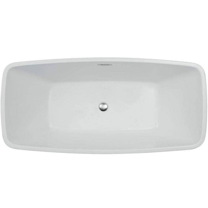 DKB Cascade UB112-6330 Freestanding Acrylic White Bathtub 63" x 30" Inches