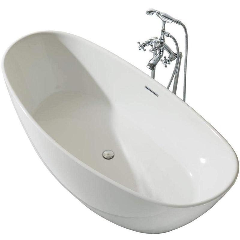 DKB Zarya UB118-7034 Freestanding Acrylic Bathtub 70" x 34" Inches