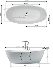 DKB Zarya UB118-7034 Freestanding Acrylic Bathtub 70