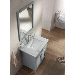 DKB Hartford 31 In. Single Sink Vanity Set In Grey