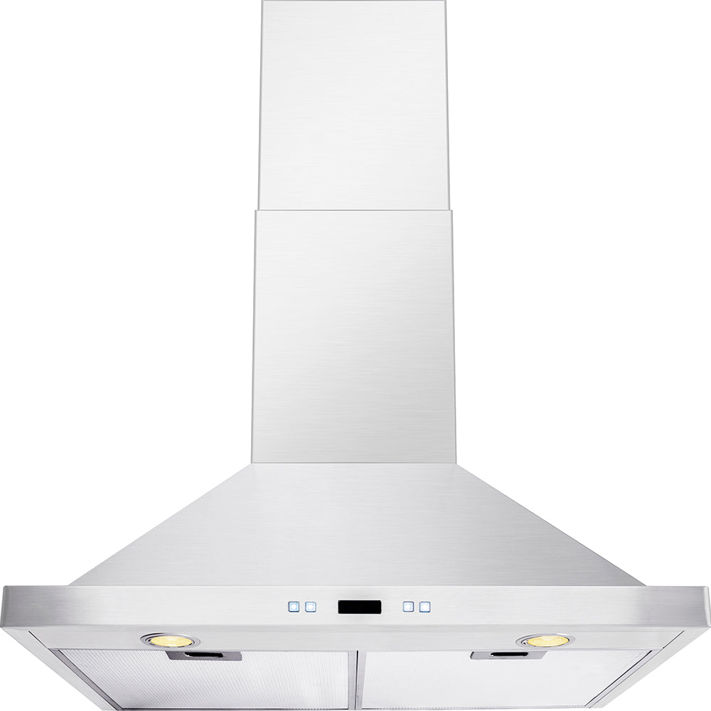 DKB 30 Inch Wall Mounted Range Hood Brushed Stainless Steel With